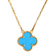 Load image into Gallery viewer, Clover Necklace (Large)- Blue
